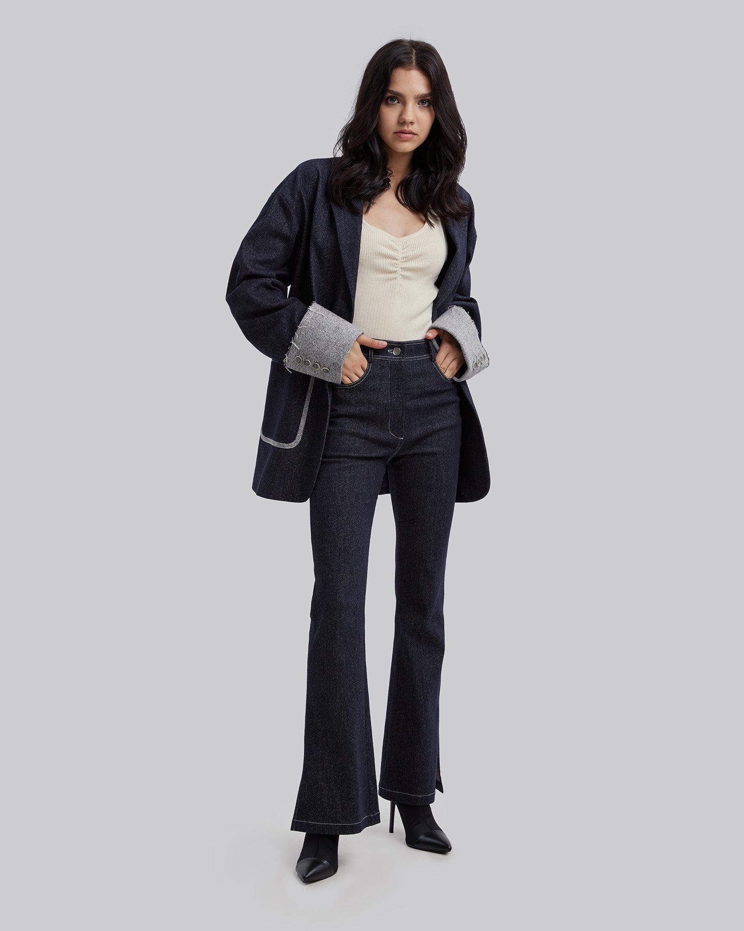Almost-Denim Flares - Blue, M image