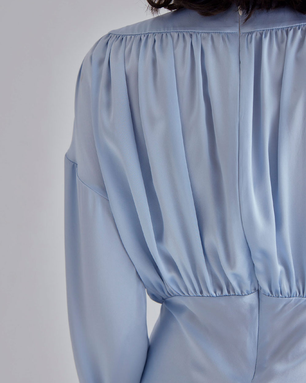 Elegant Side Slit Maxi Silk Dress image 5