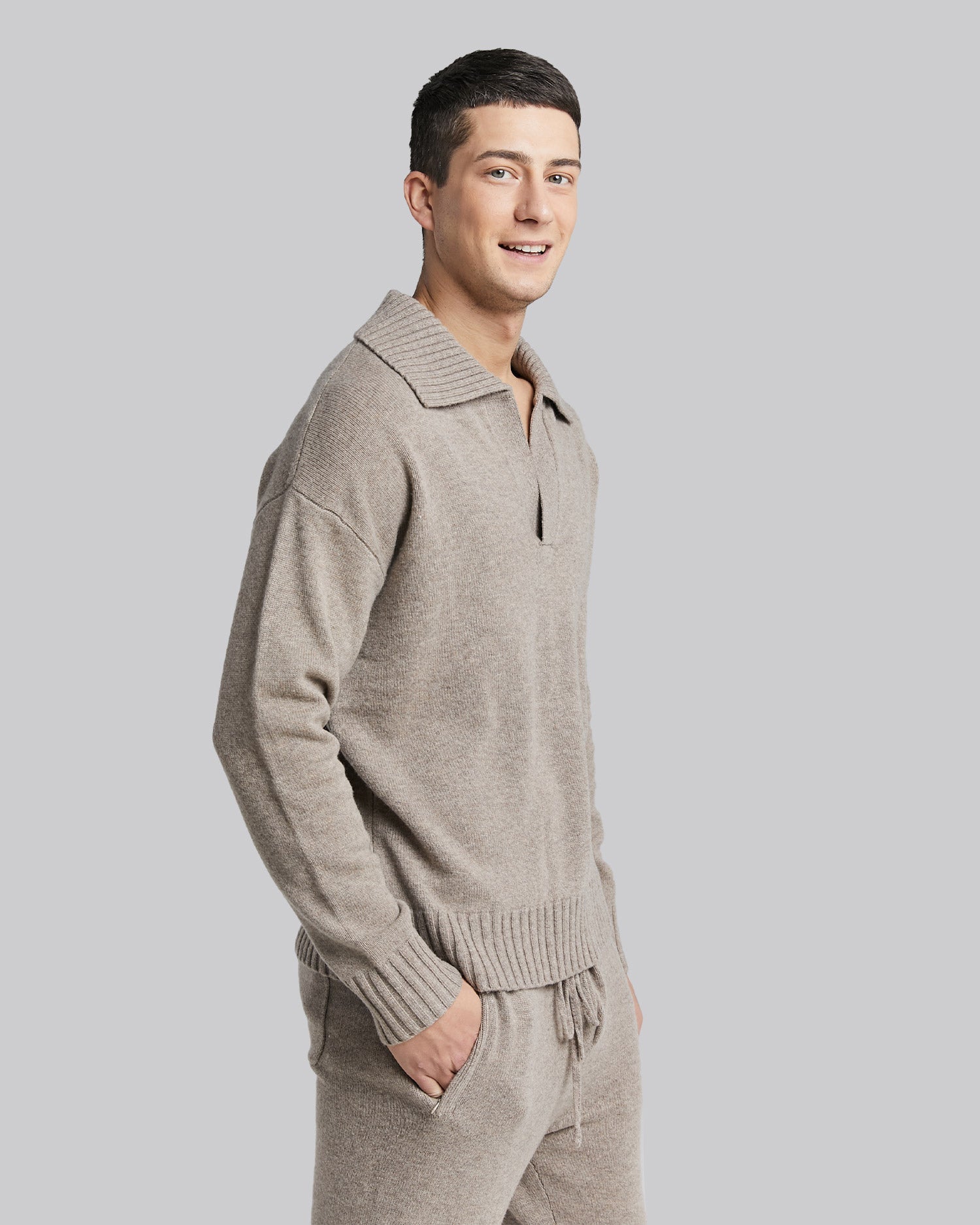Polo Collar Wool Sweater image 3