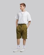 Track-Shorts with Buttoned Sides - Army Green, L image