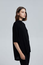 High-Low Hem Short Sleeve Top image 3