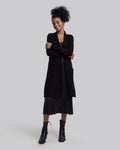 Woolen Wrap-Coat in Black image 2