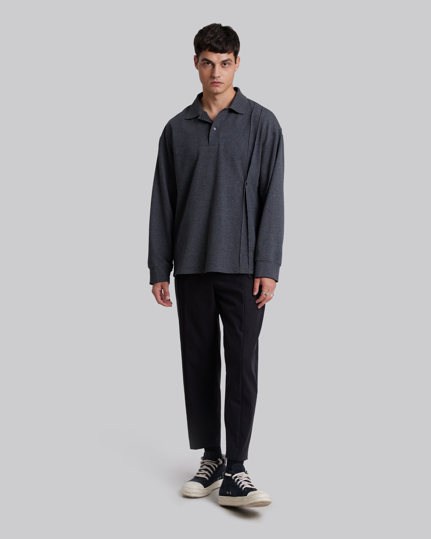 Plain Polo Shirt with Buttons image 2