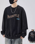 Vintage Crewneck Cotton Sweatshirt - Black, 4XL image