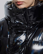 Long Puffer Jacket with Adjustable Waistline image 3
