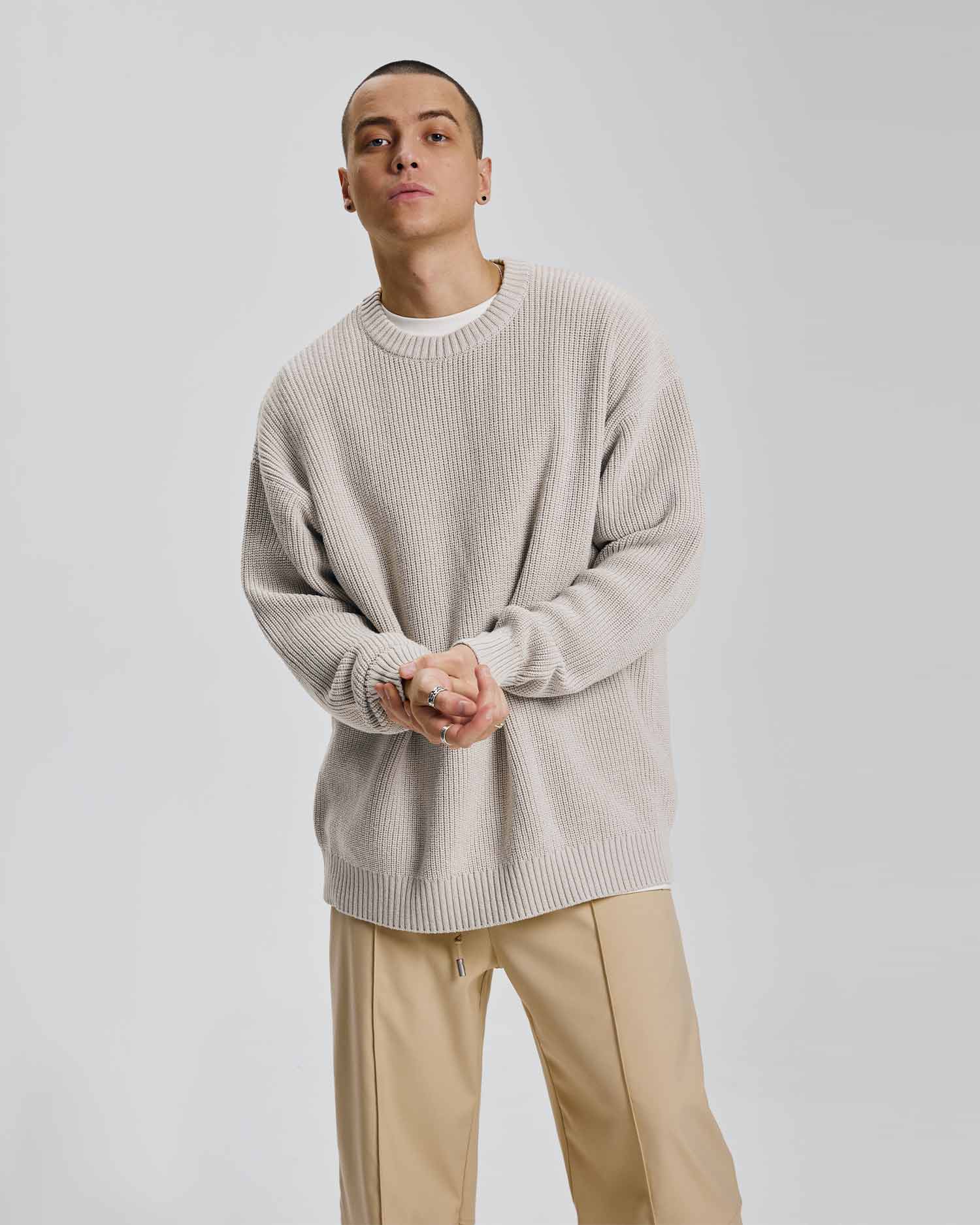 Knitted Crewneck Sweater image 1