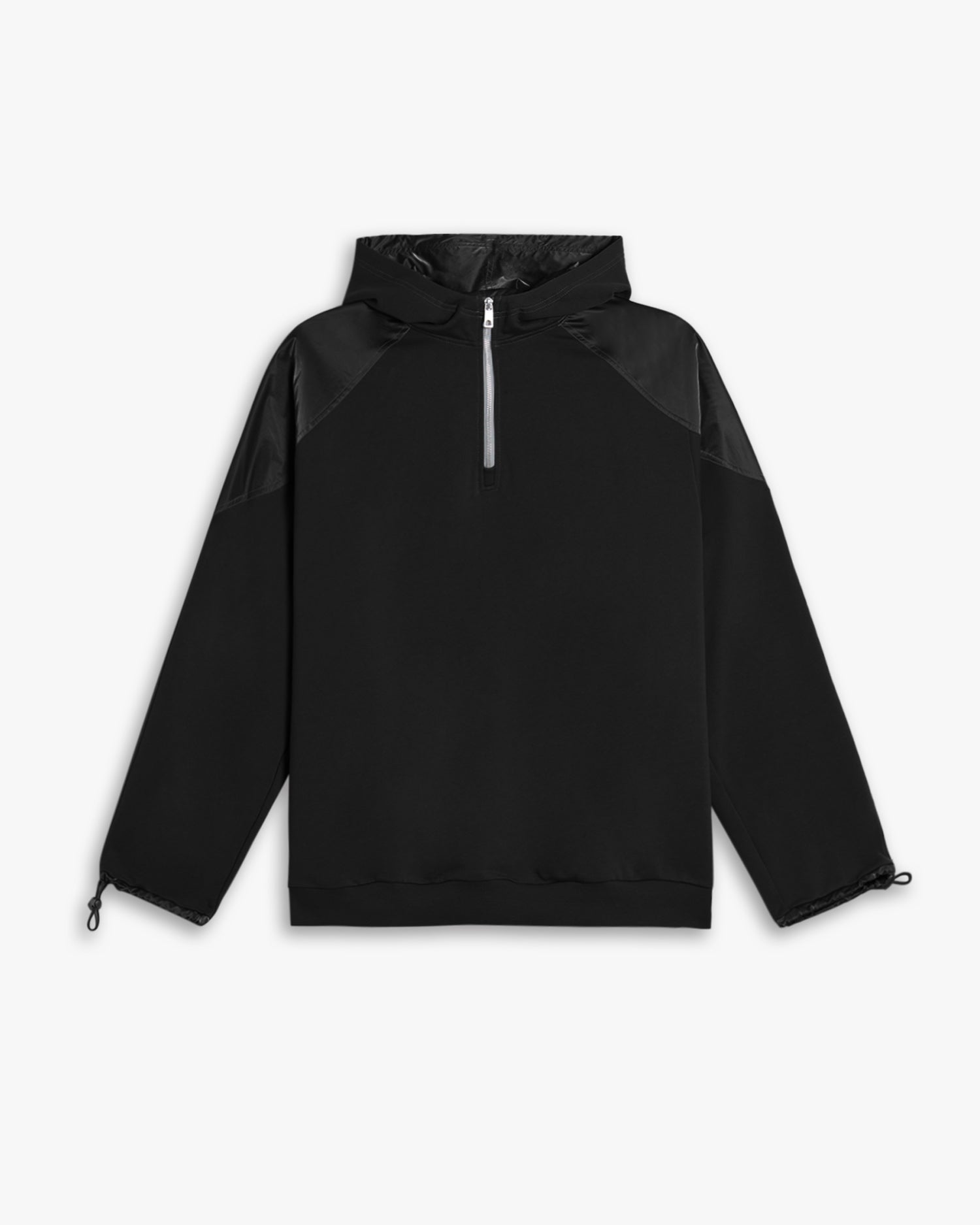 Shoulder Paneled Hoodie - Black, M image