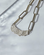 Silver Chain with Rough-Cut Plate image 2