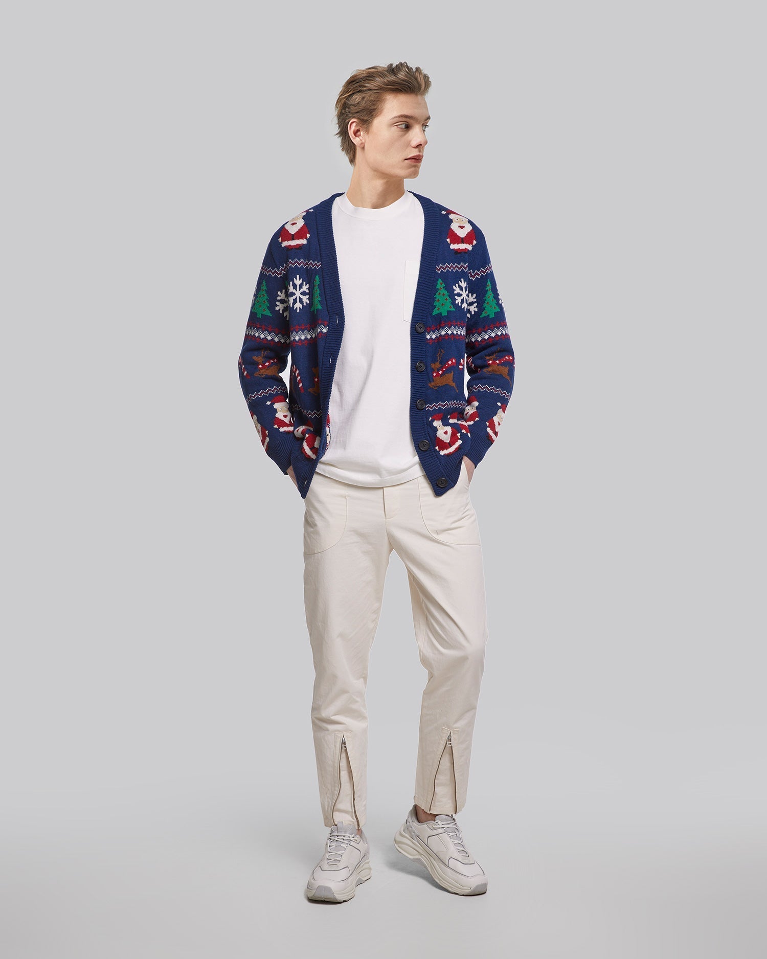 Christmas Cardigan - Blue, M image