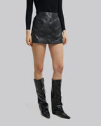 Faux-Leather Skirt image 3