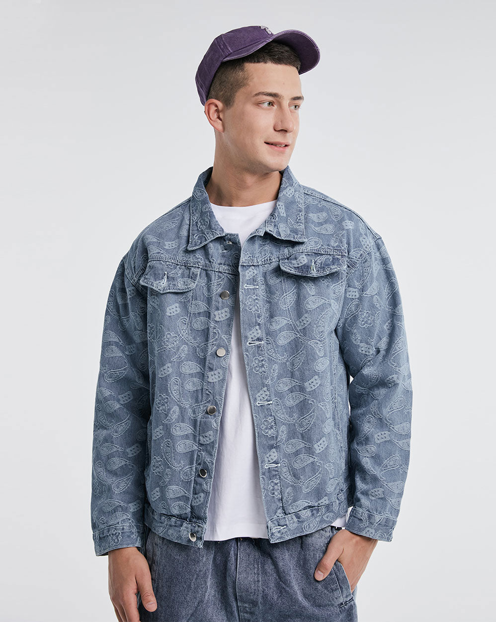 Classic Printed Denim Cotton Jacket image 1
