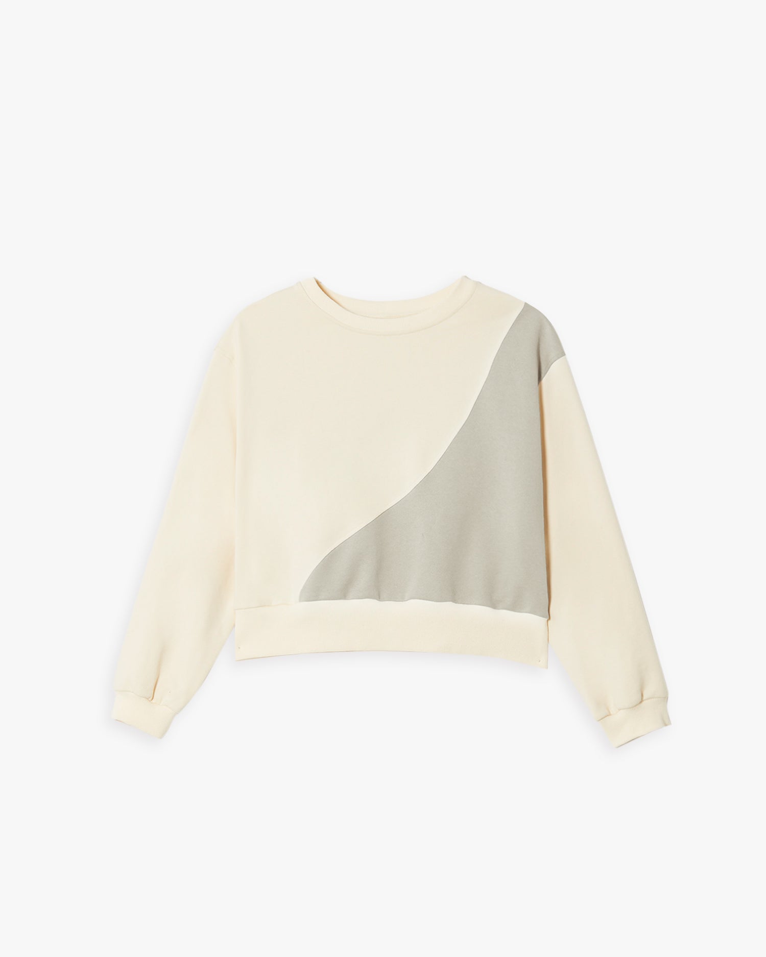 Diagonal Crewneck Sweatshirt - Celadon, M image
