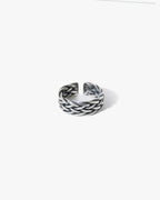 Silver Double Curb-Chain Ring image 1