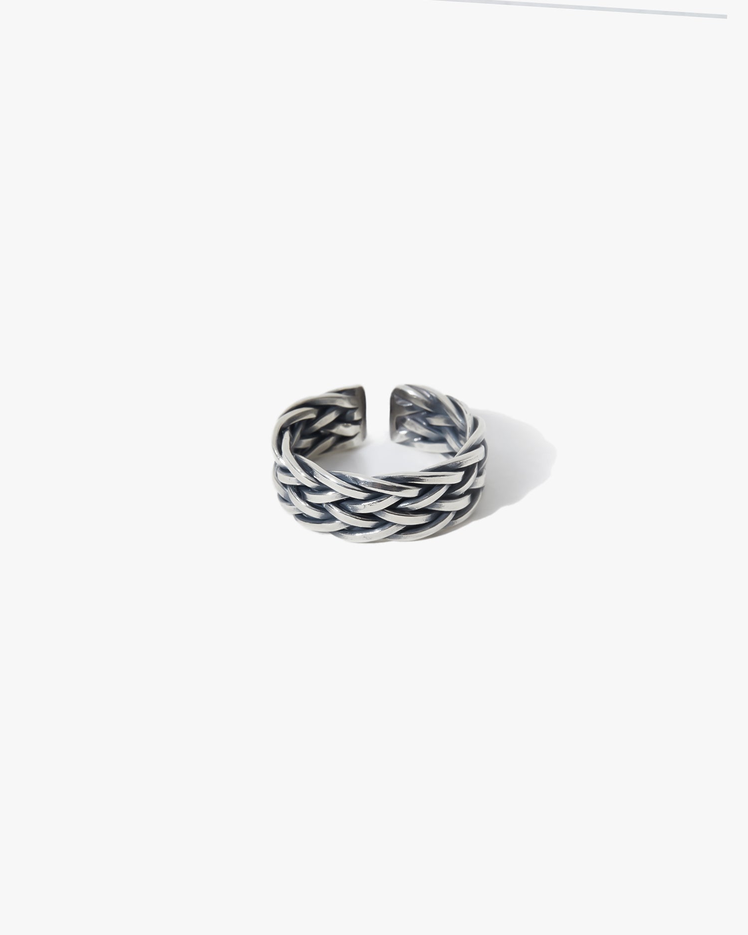 Silver Double Curb-Chain Ring image 1