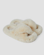 Fluffy Plush Slippers - Creamy White, 8 image