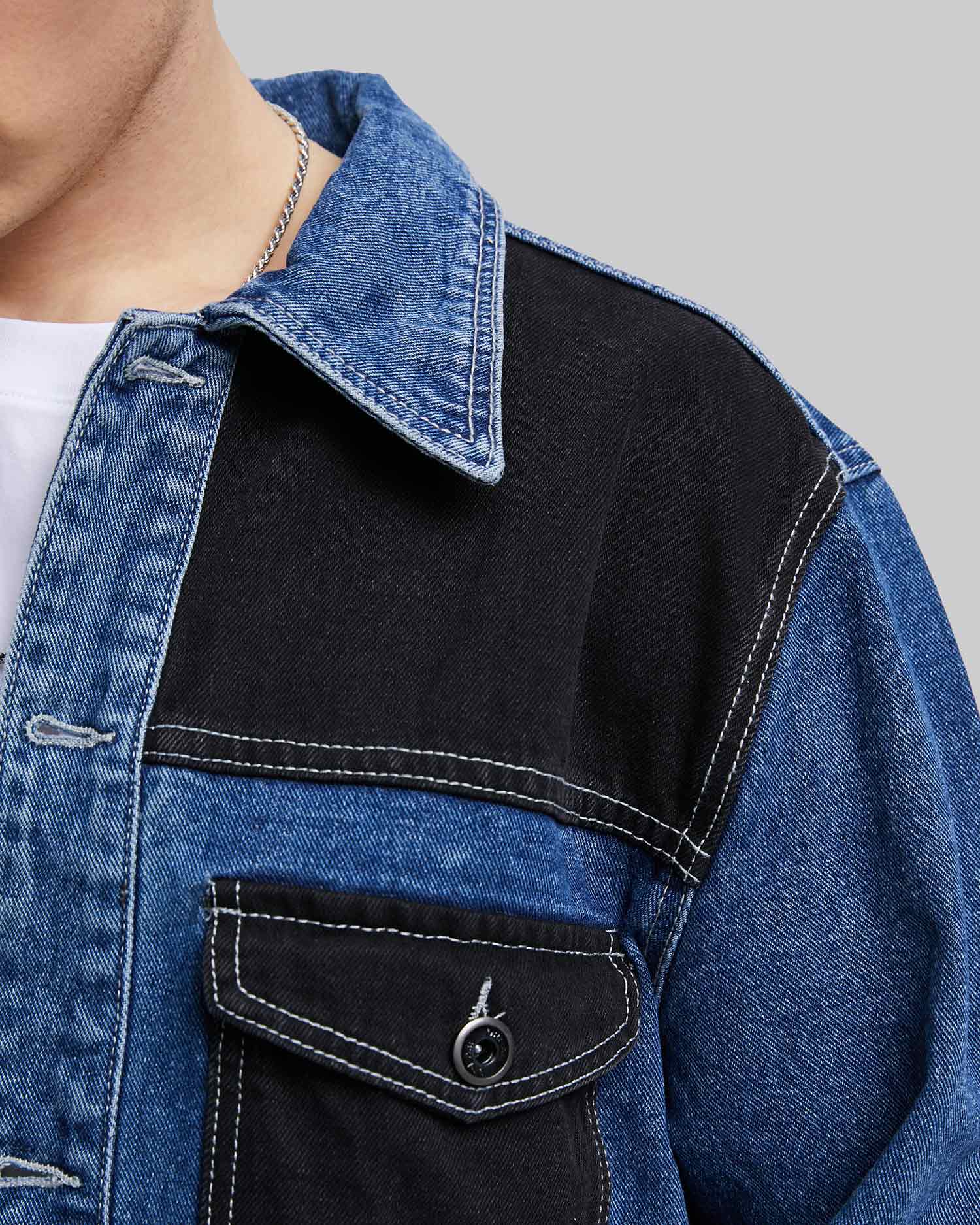 Two-Tone Patchwork Jacket image 5
