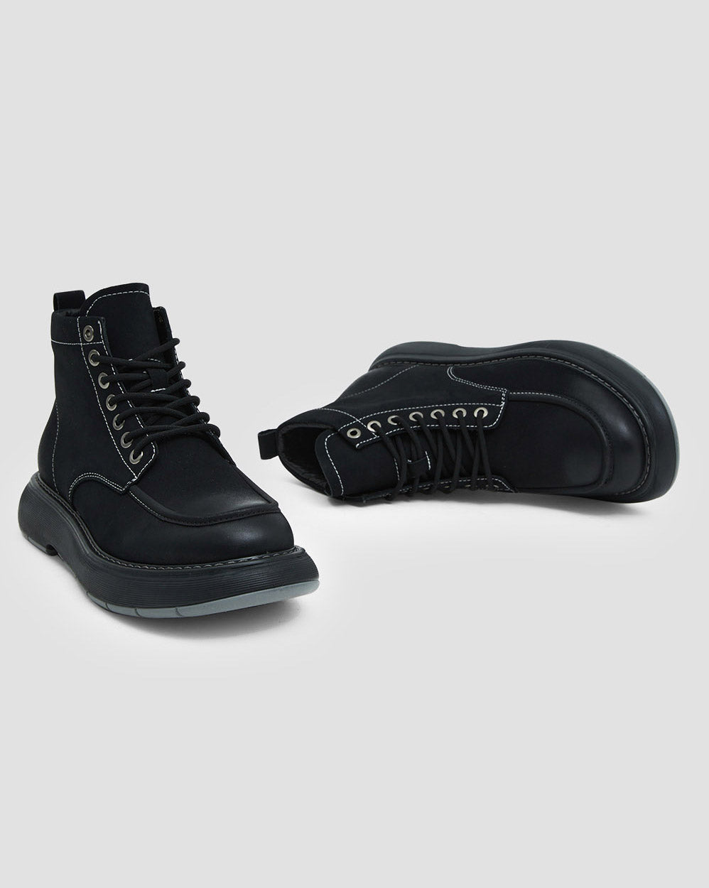 Stitched Lace-Up Boots image 4