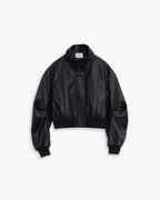 Faux-Leather Cropped Jacket image 0
