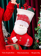 Christmas socks shaped gift bag - Rosy, OS image