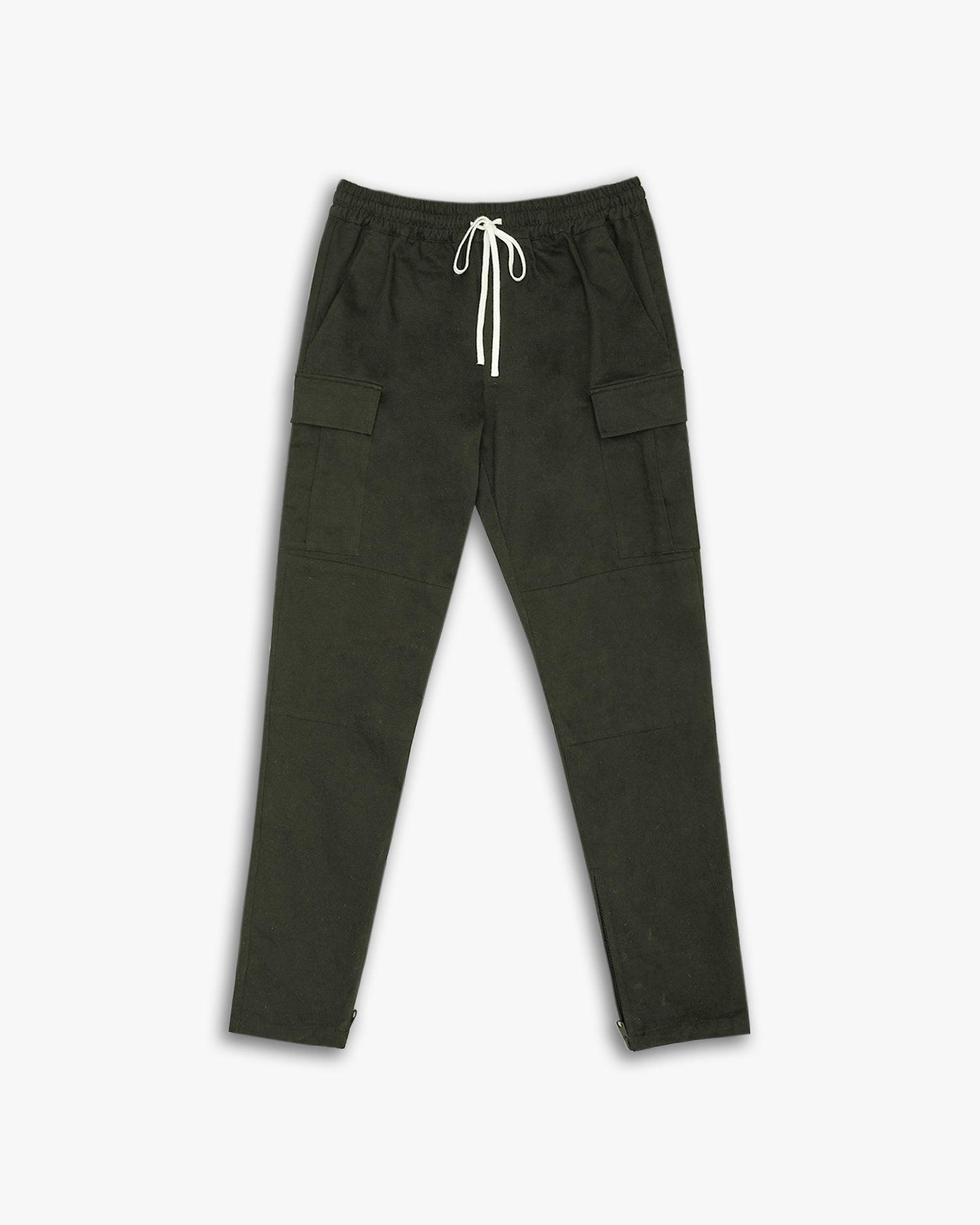 Ankle Zipper Pants - Dark Green, L image