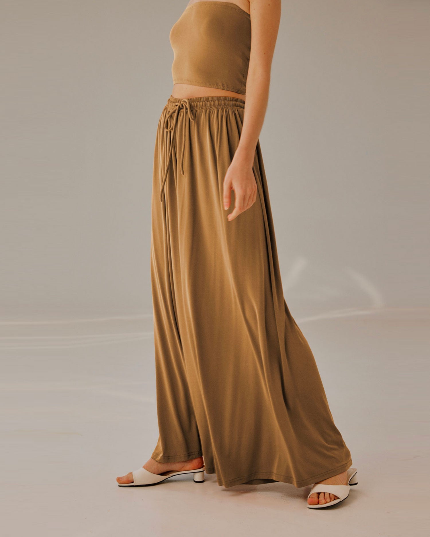 Cropped Strapless Top Set - Tiramisu, S image