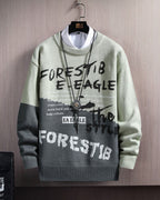 Printed Colorblock Knit Jumper - Greenland, L image