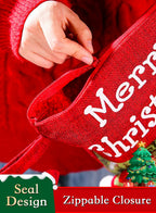 Christmas socks shaped gift bag image 1