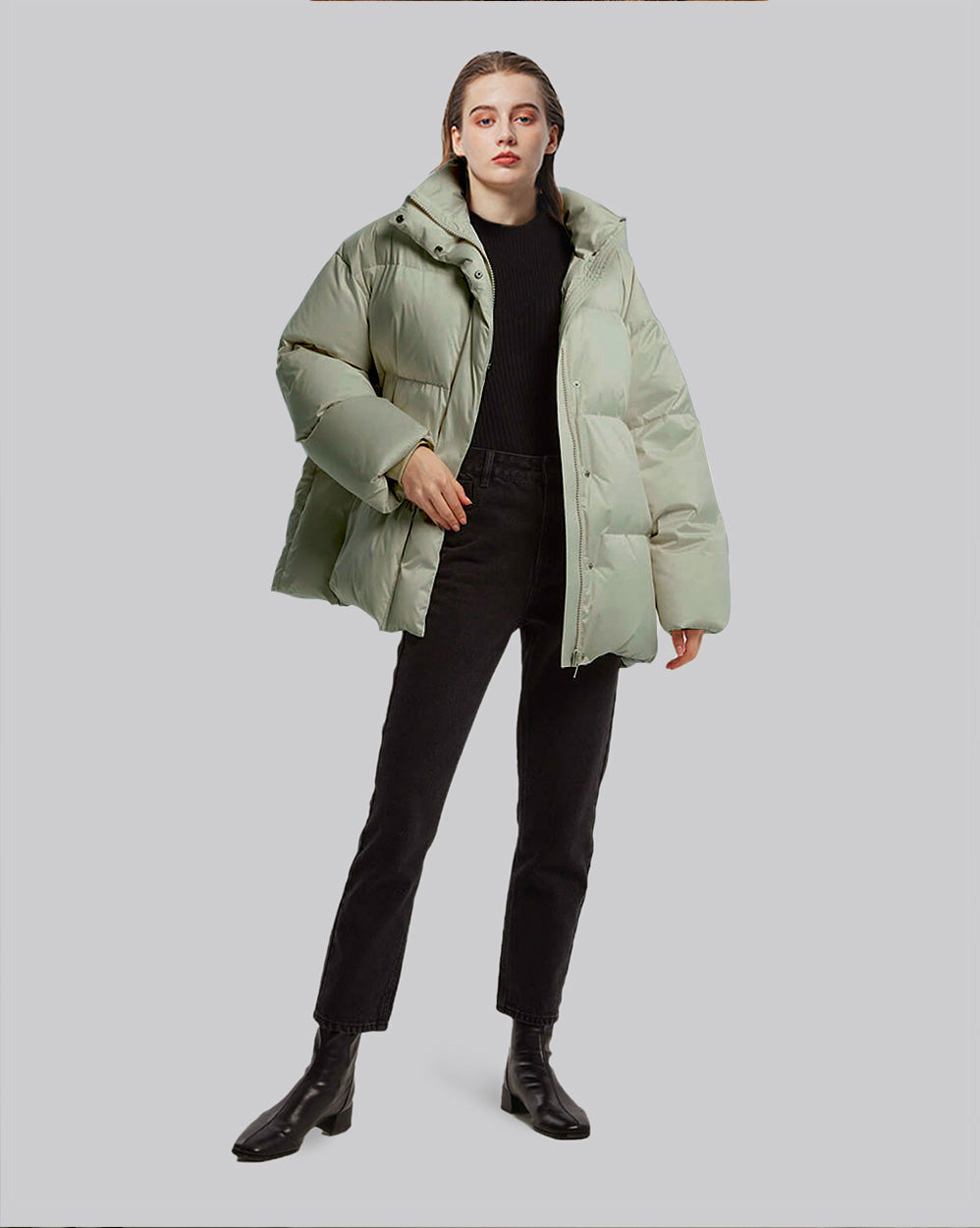 Oversized Down Parka - Green Slate, XXL image