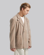 Corduroy Drawstring Blazer image 3