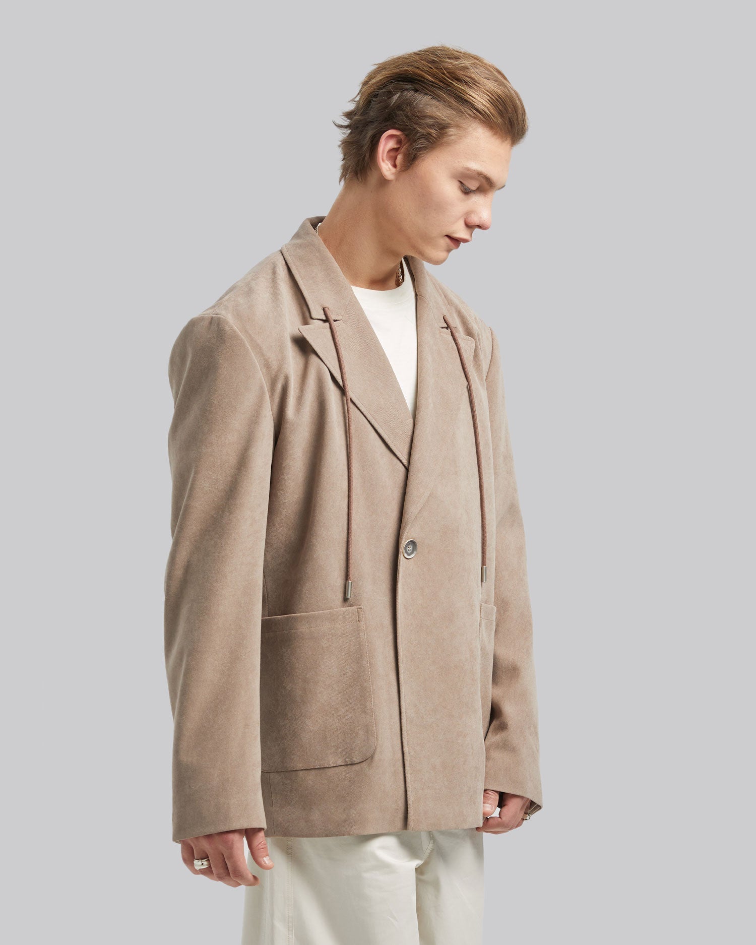 Corduroy Drawstring Blazer image 3