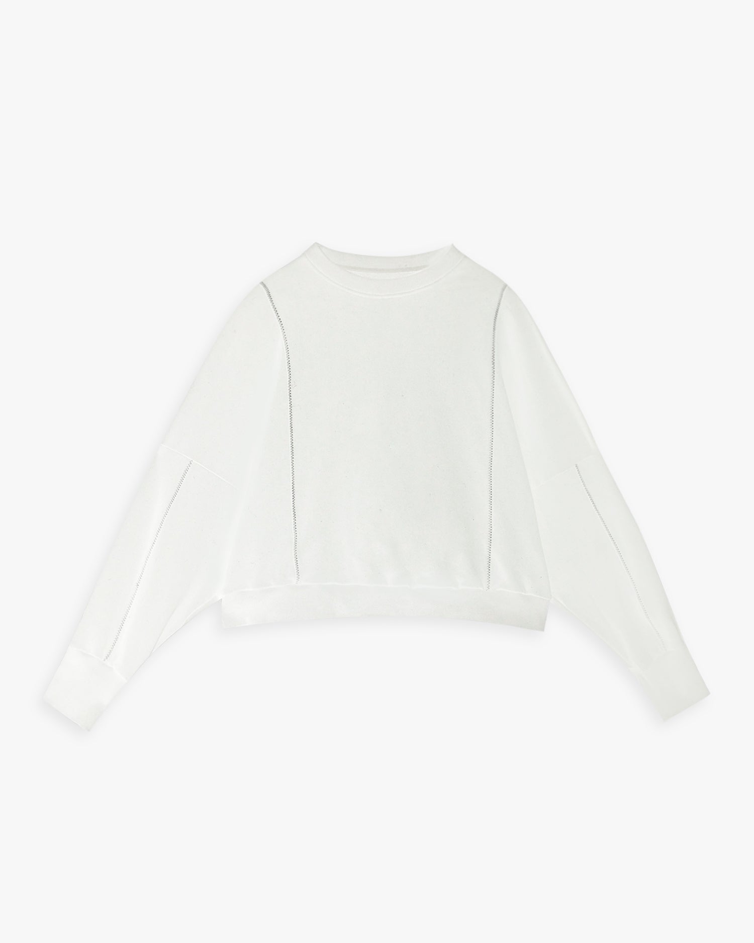 Zig-Zag Line Sweatshirt - Light Grey, M image