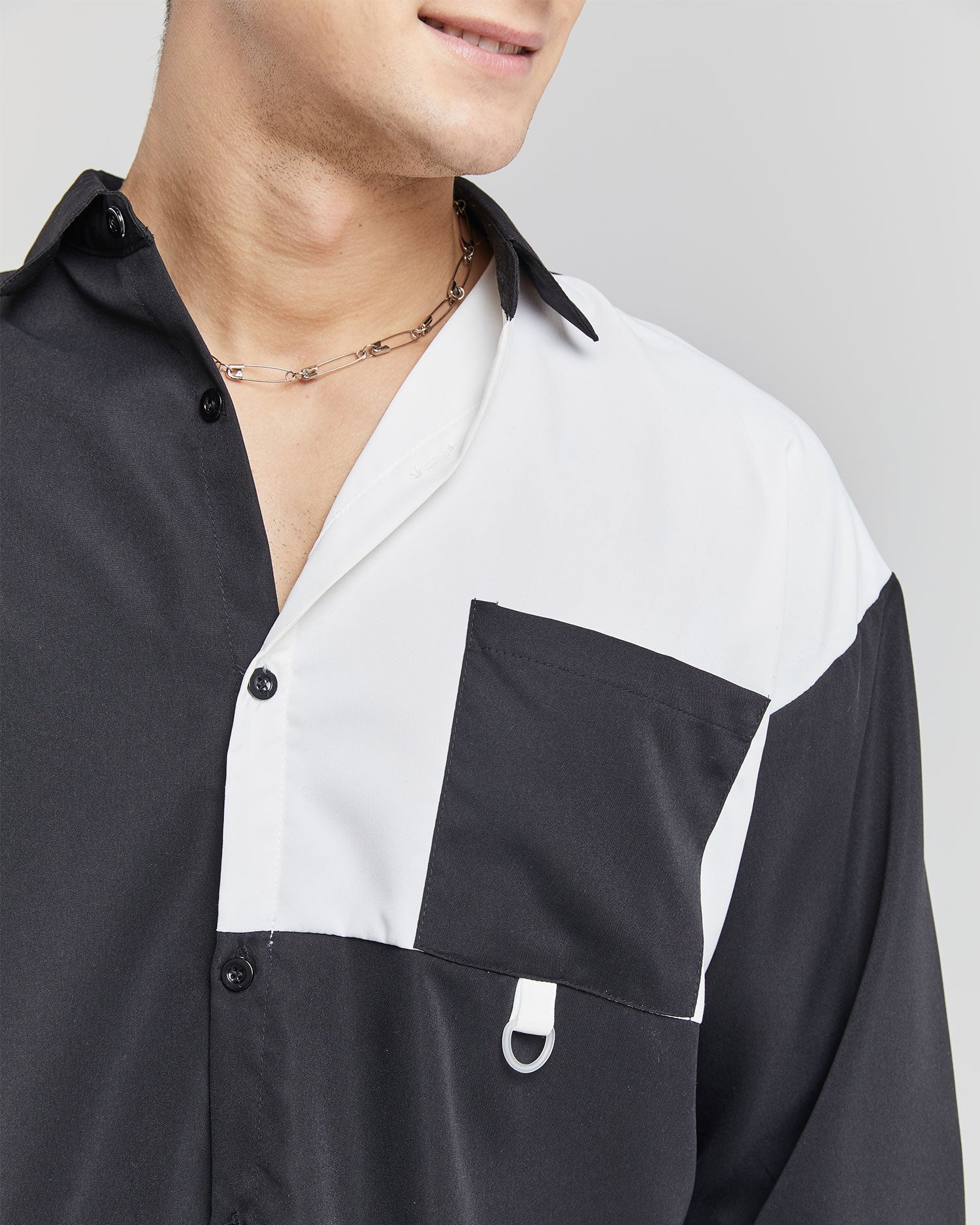 Two-Tone Patchwork Shirt image 6