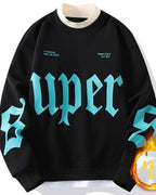 Fleece Lined Crewneck Sweatshirt - Midnight Black, XXL image