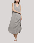 Curved Hem Tank Dress - Mercury, L image