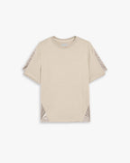 Paneled Basic T-Shirt - Beige, S image
