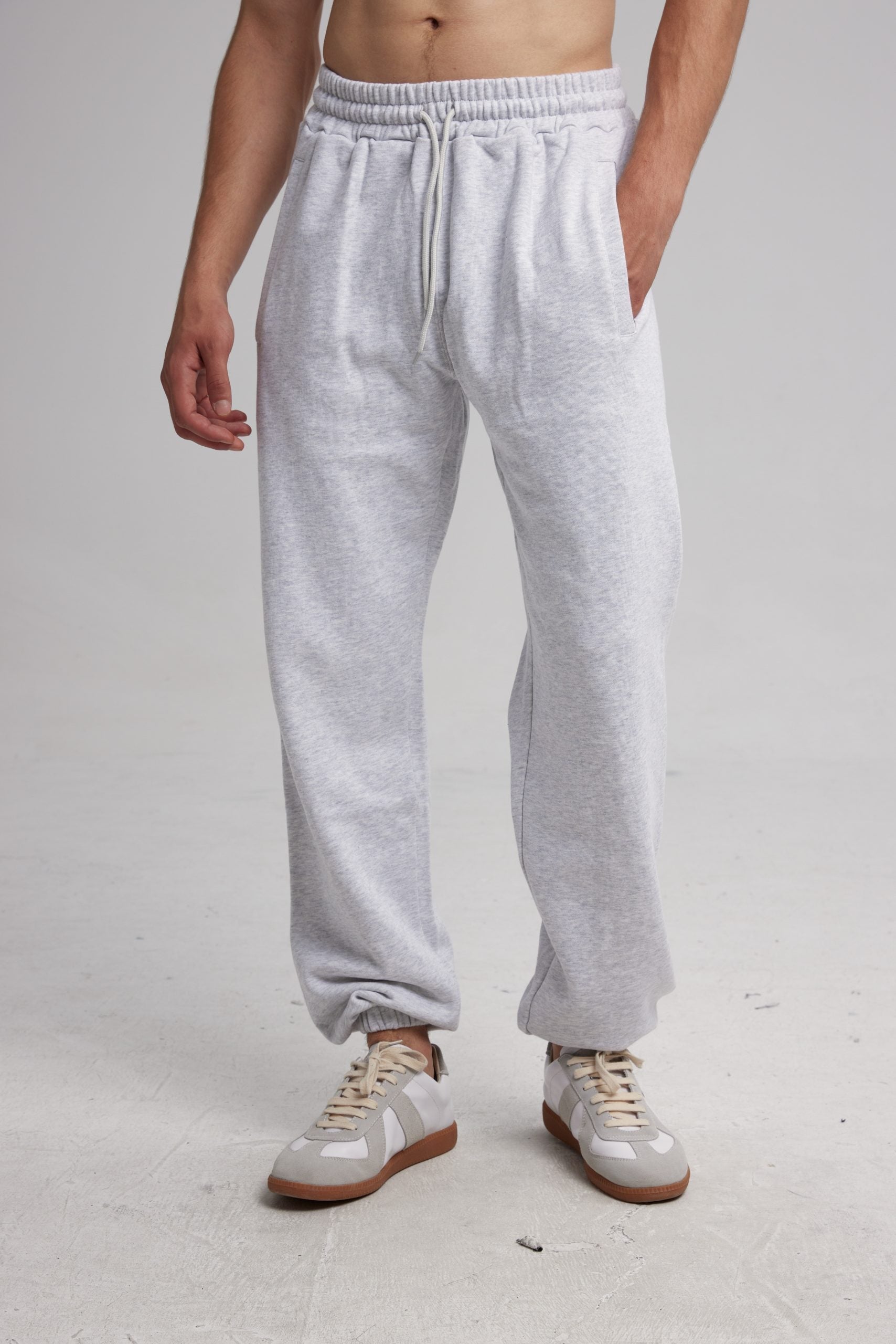 Grey Sweatpants With Wide Waistline image 1