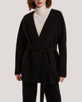 V Neck Cashmere Wrap Coat image 1