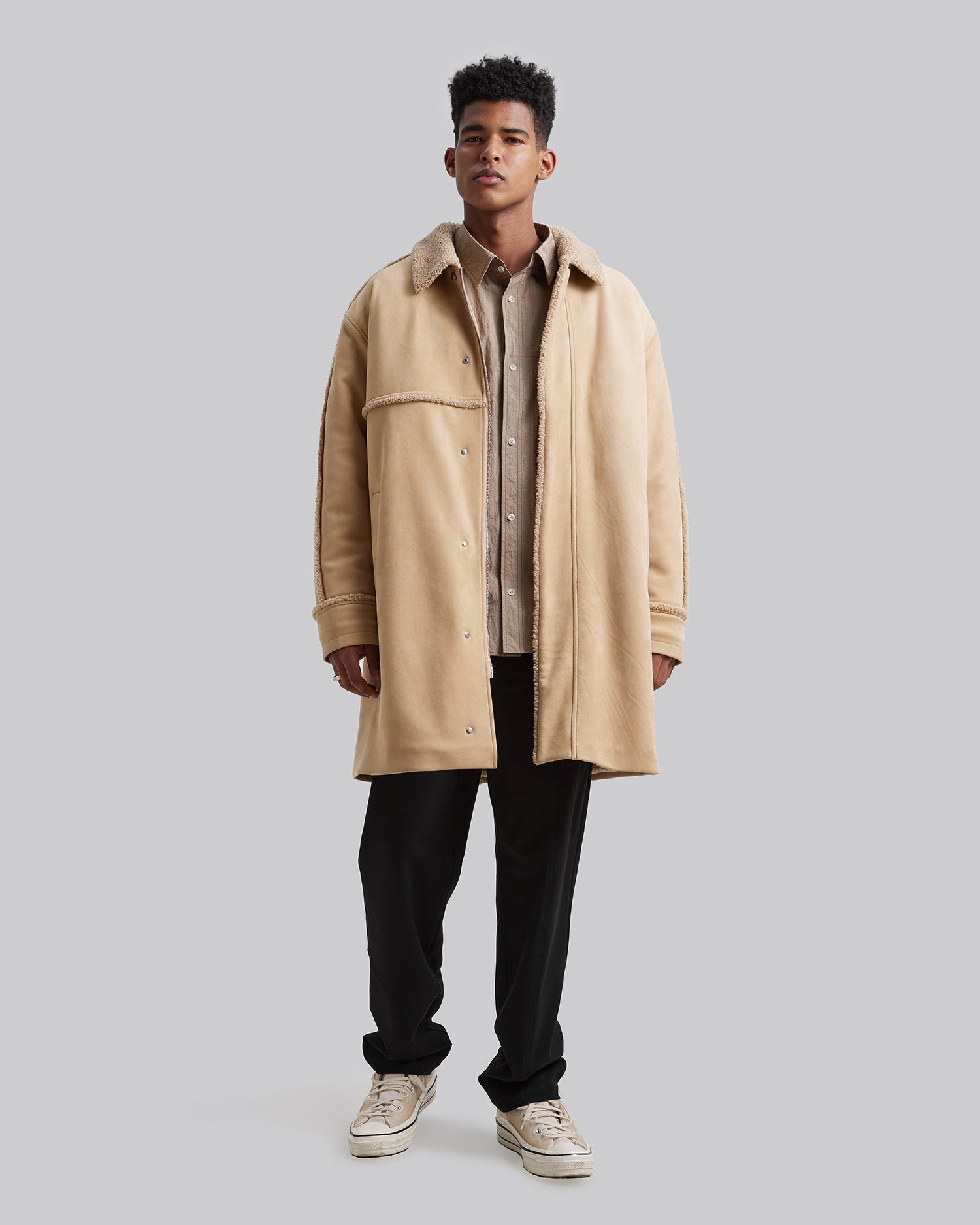 Suede Jacket with Fleece Lining image 2