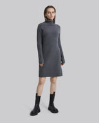 Turtleneck Cashmere Long Sweater - Grey, L image