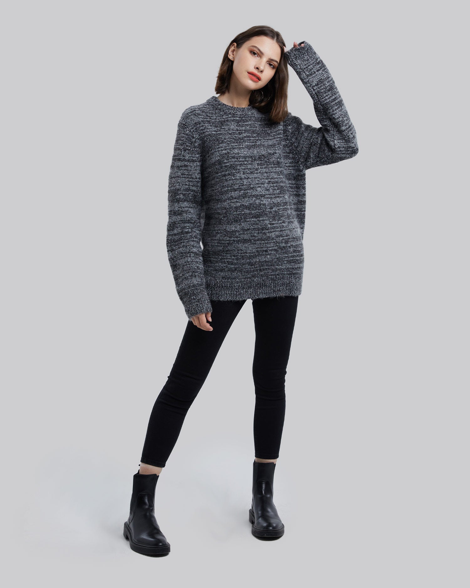 Mix Color Sweater - Grey, M image
