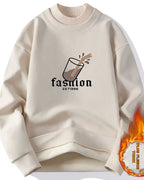Layered Neck Cotton Pullover - Seashell, XXXL image