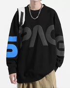 Fleece Lined Letter Sweatshirt - Jasper, M image