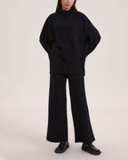 Oversized Wool Sweater Set - Black, OS image