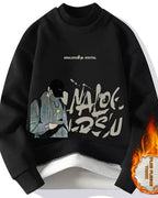 Layered Neck Cotton Pullover - Juniper, L image