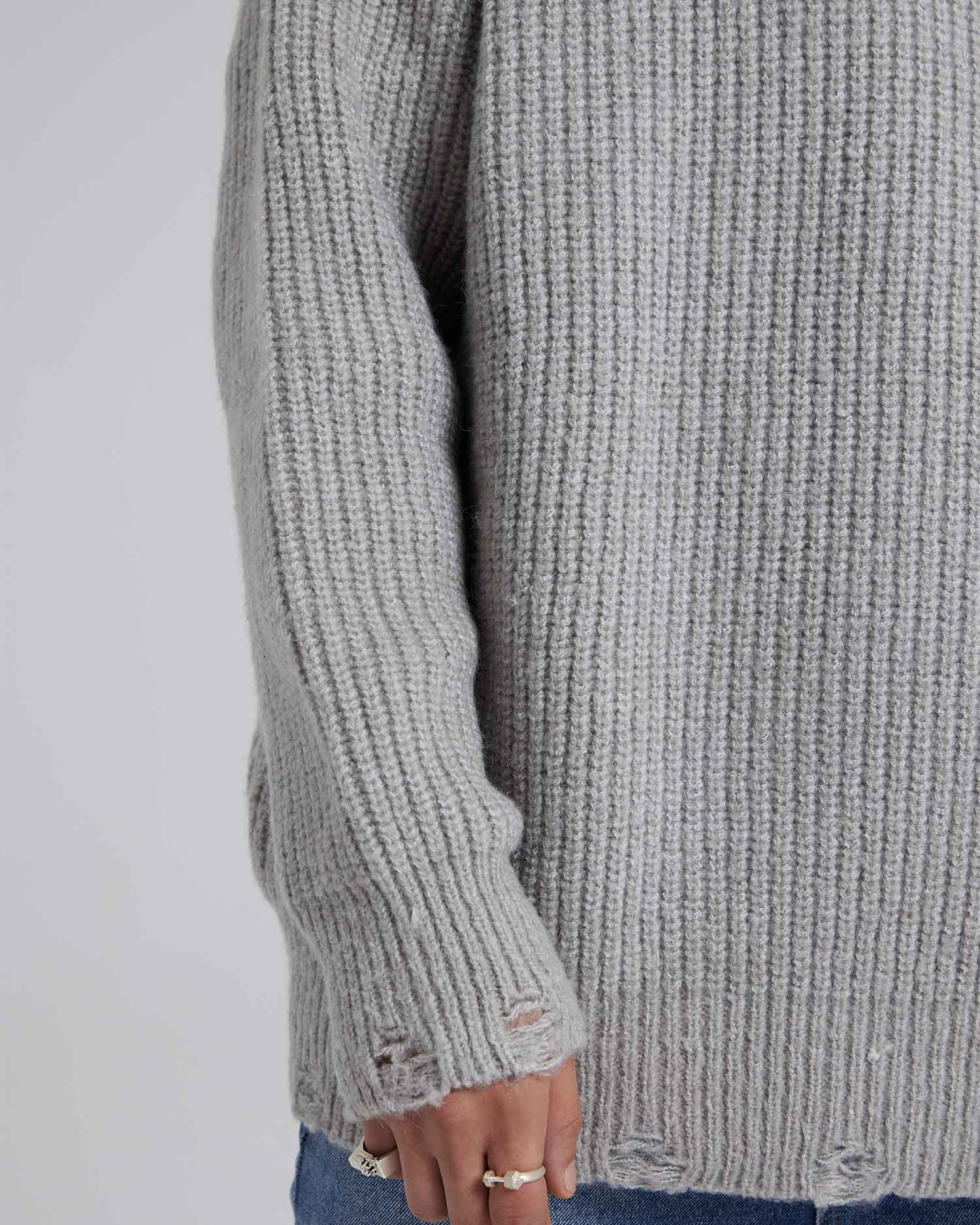 Distressed Hooded Sweater image 4