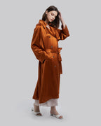 Draped Double-Breasted Trench Coat image 2