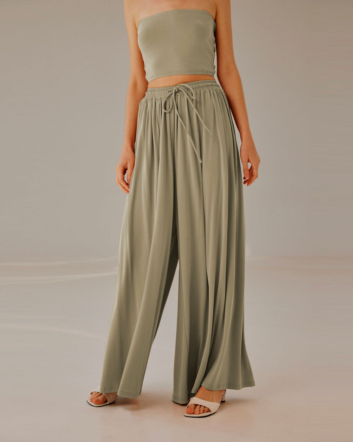 Cropped Strapless Top Set - Laurel, XL image