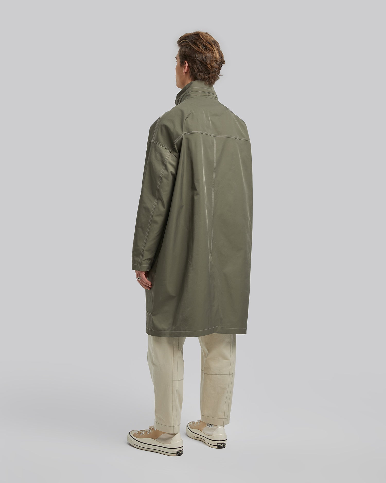 Drawstring Multi-Pocket Long Coat image 3