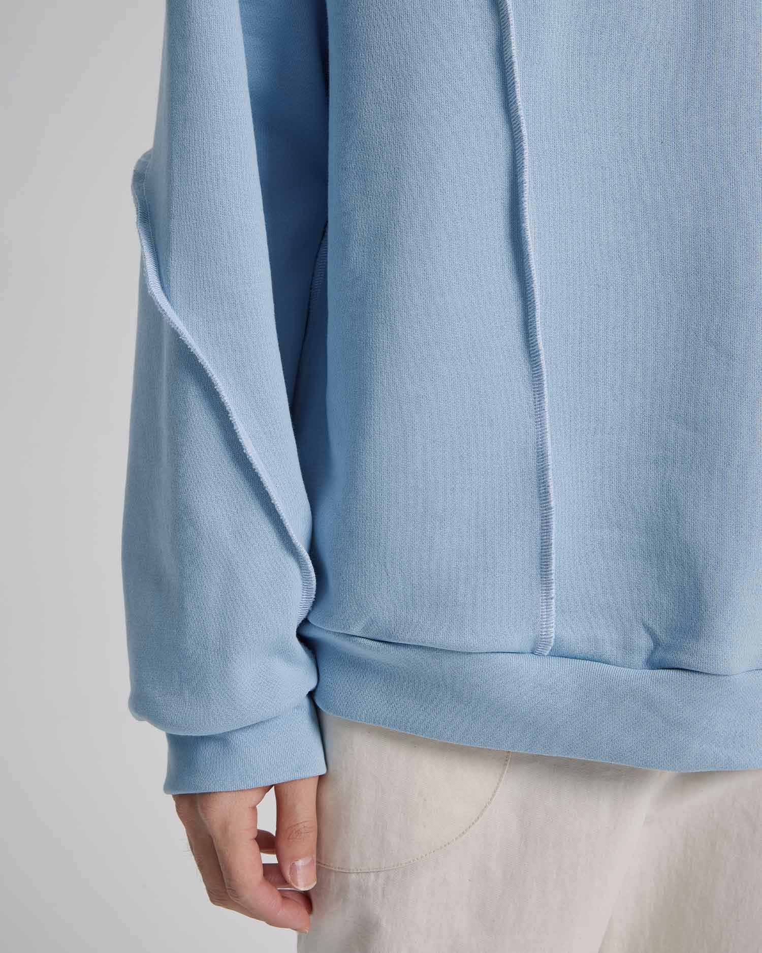 Hoodie with Decorative Lines image 5