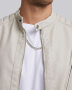 Biker Jacket with Chest Zipper Pocket image 3